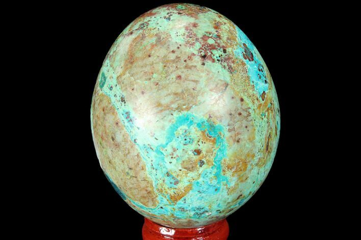 Polished Chrysocolla & Malachite Egg - Peru #99471